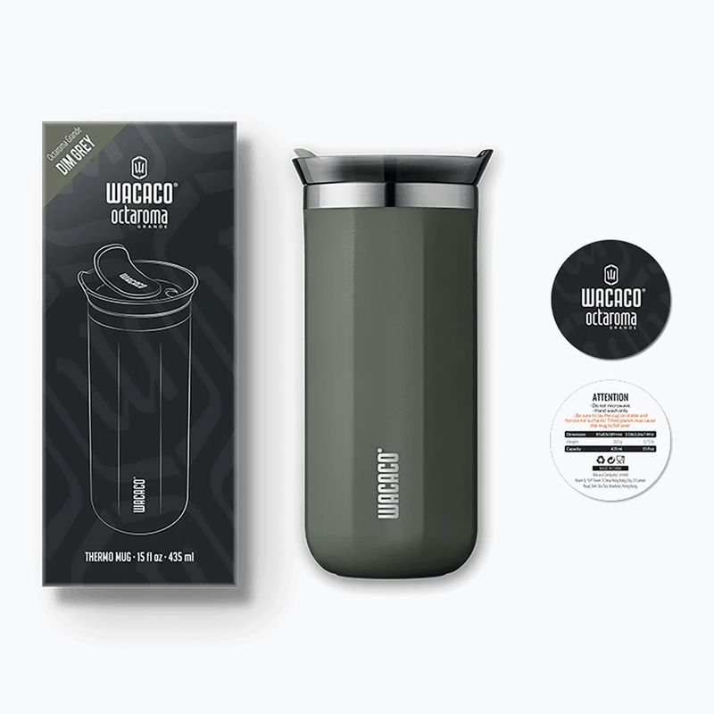 WACACO Octaroma Grande termohrnček 435 ml dim šedá 2