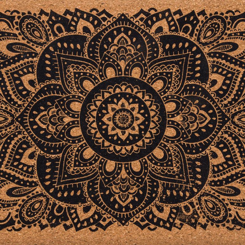 Yoga Design Lab Cork Yoga Cube Brown BL-Cork-Mandala Black 6