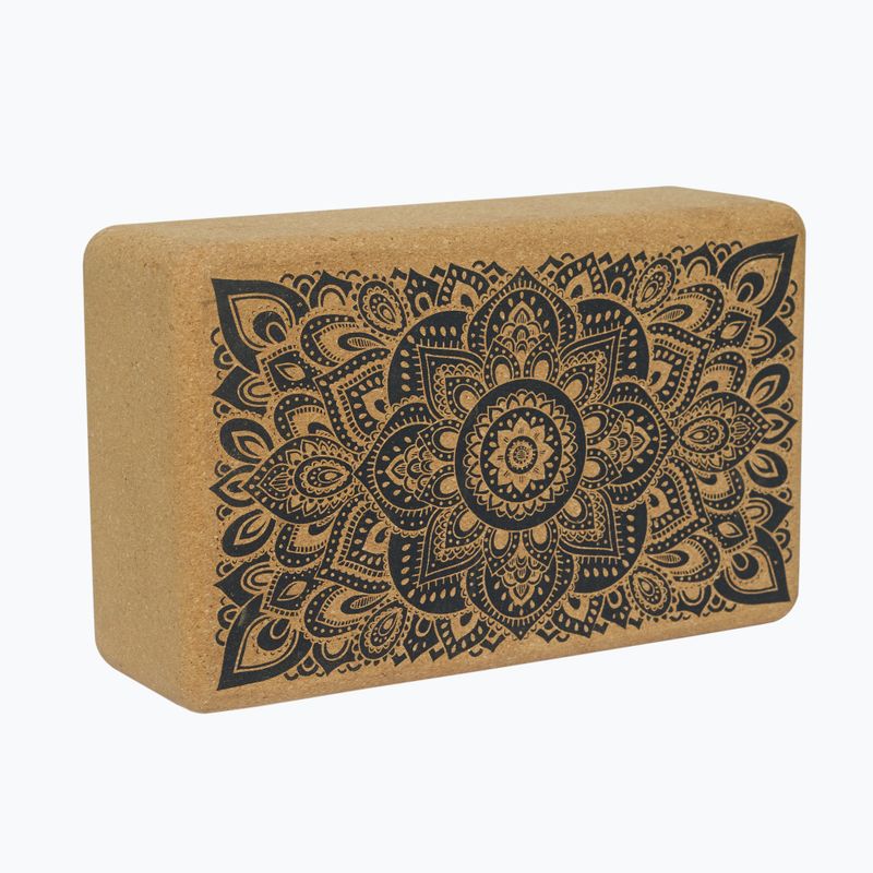 Yoga Design Lab Cork Yoga Cube Brown BL-Cork-Mandala Black 7