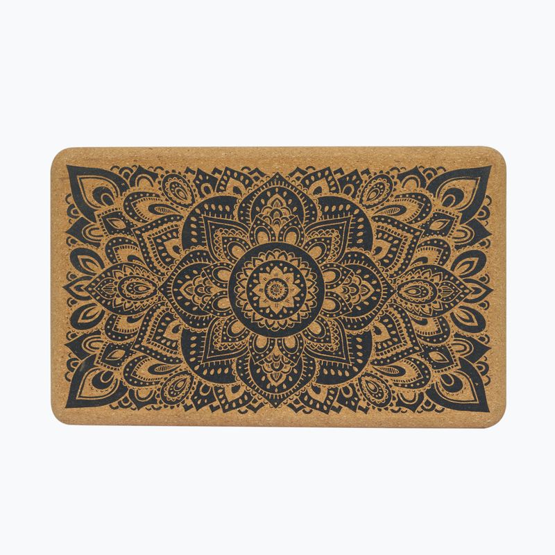 Yoga Design Lab Cork Yoga Cube Brown BL-Cork-Mandala Black 8