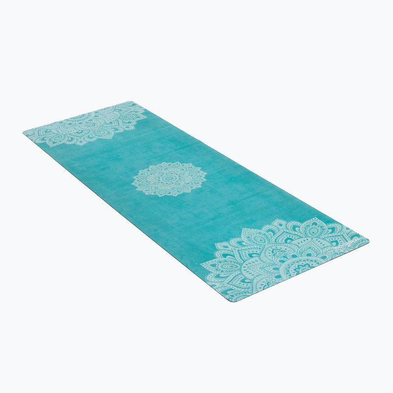 Yoga Design Lab Combo cestovná podložka na jogu 1,5 mm modrá Mandala tyrkysová