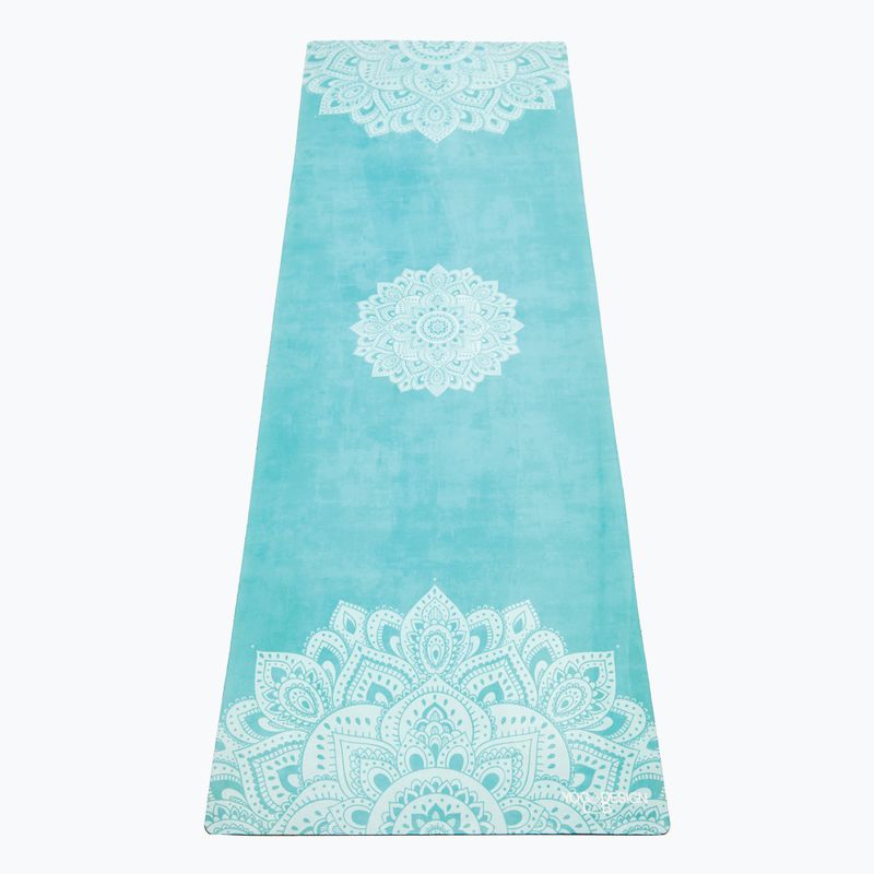 Yoga Design Lab Combo cestovná podložka na jogu 1,5 mm modrá Mandala tyrkysová 5