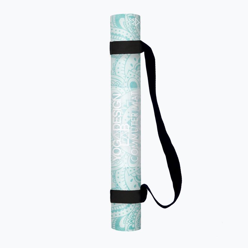 Yoga Design Lab Combo cestovná podložka na jogu 1,5 mm modrá Mandala tyrkysová 10