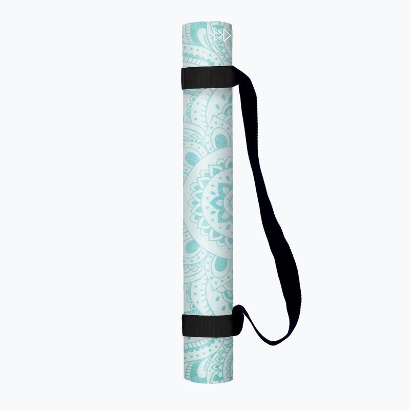 Yoga Design Lab Combo cestovná podložka na jogu 1,5 mm modrá Mandala tyrkysová 11