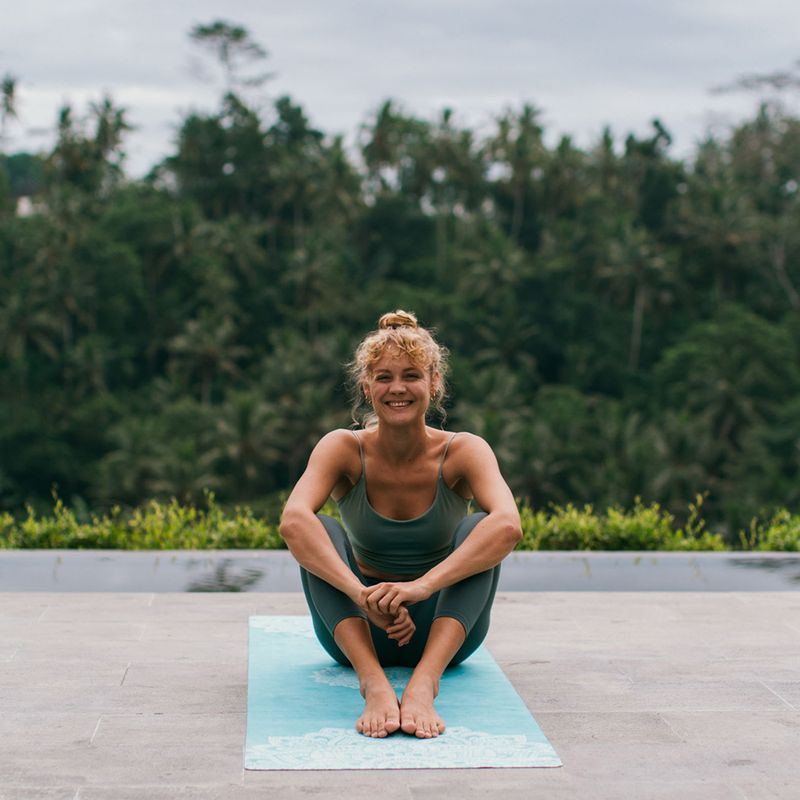 Yoga Design Lab Combo podložka na jogu 5,5 mm modrá Mandala tyrkysová 7