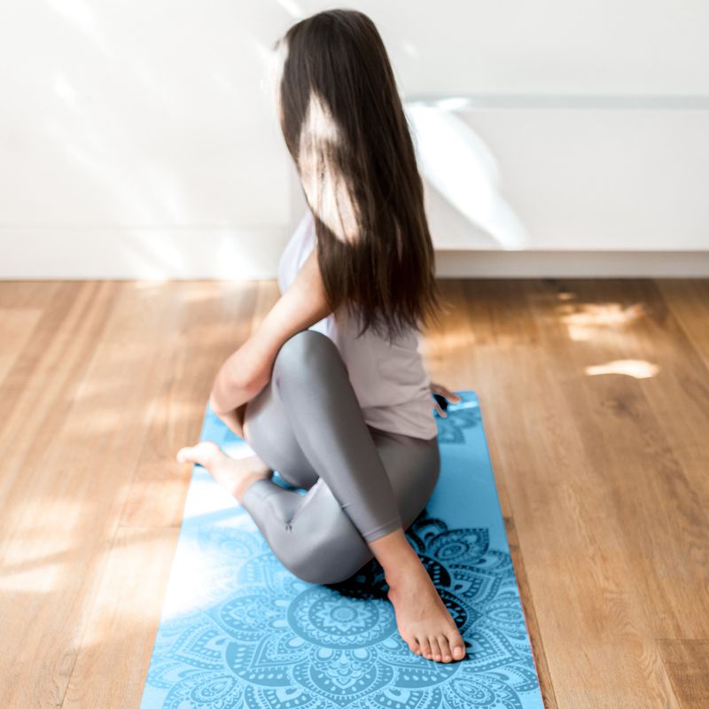 Yoga Design Lab Flow Pure 6 mm modrá podložka na jogu Mandala Aqua 5