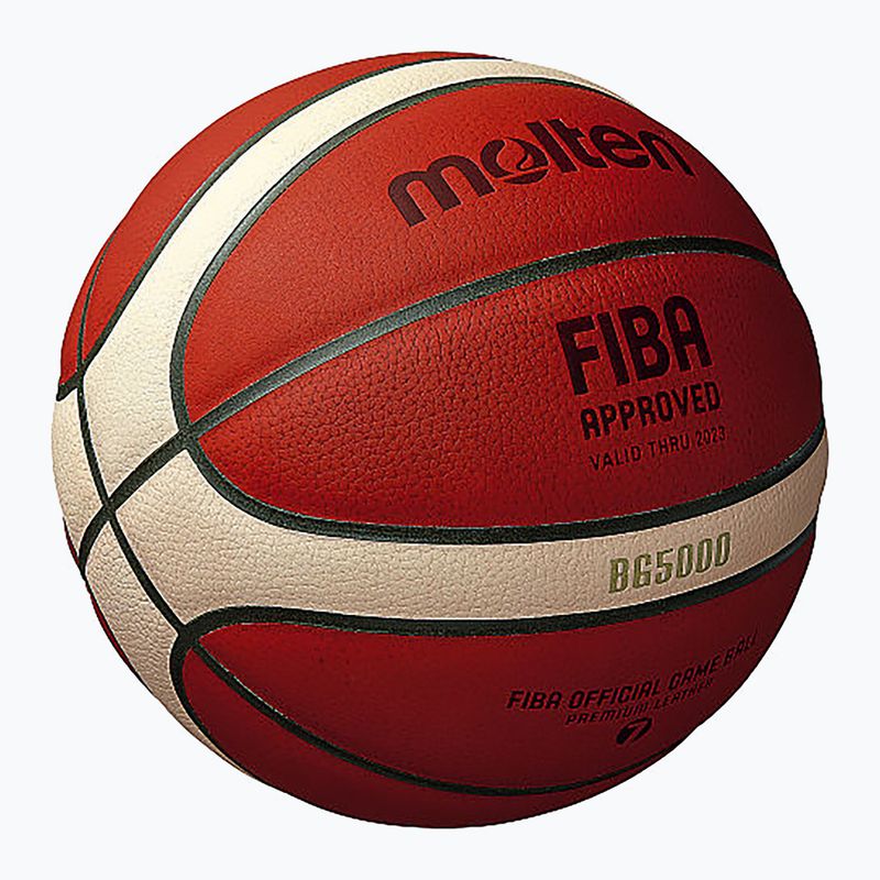 Basketbalová lopta Molten B7G5000 FIBA ​​brown veľkosť 7 4