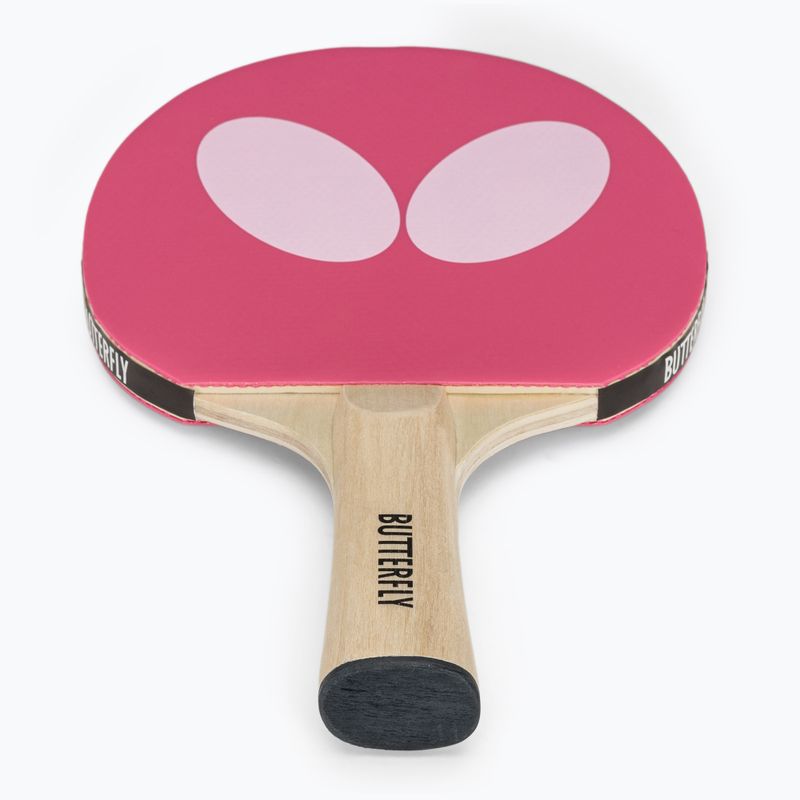 Pálka na stolný tenis Butterfly Logo pink 2