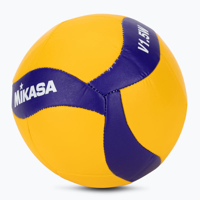 Volejbalová lopta Mikasa V1.5W žlto-modrá veľkosť 1.5 2
