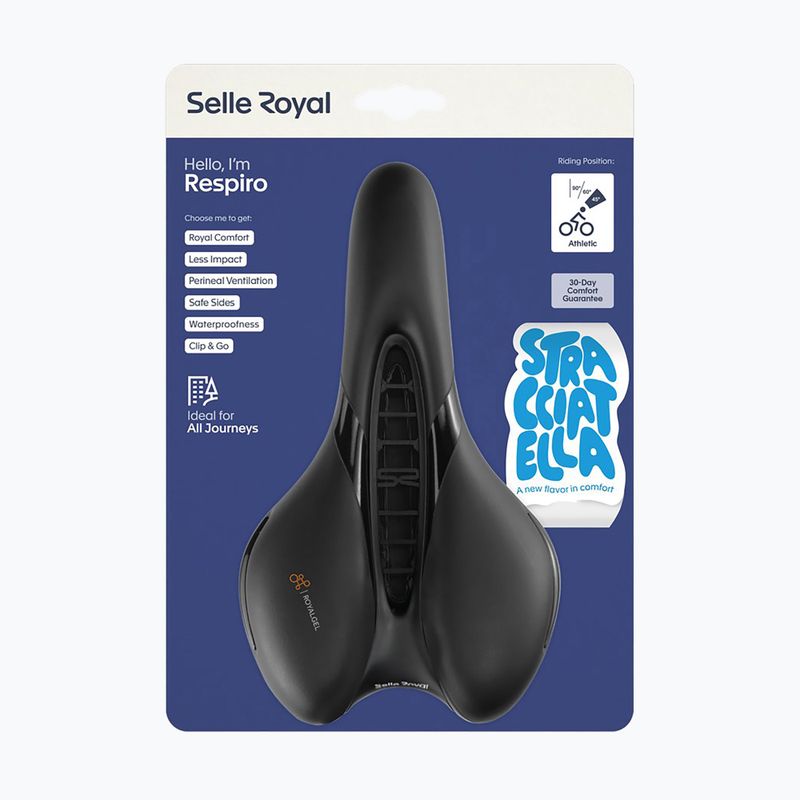 Sedlo na bicykel Selle Royal Respiro Soft Athletic Straciatella 45St. black 8