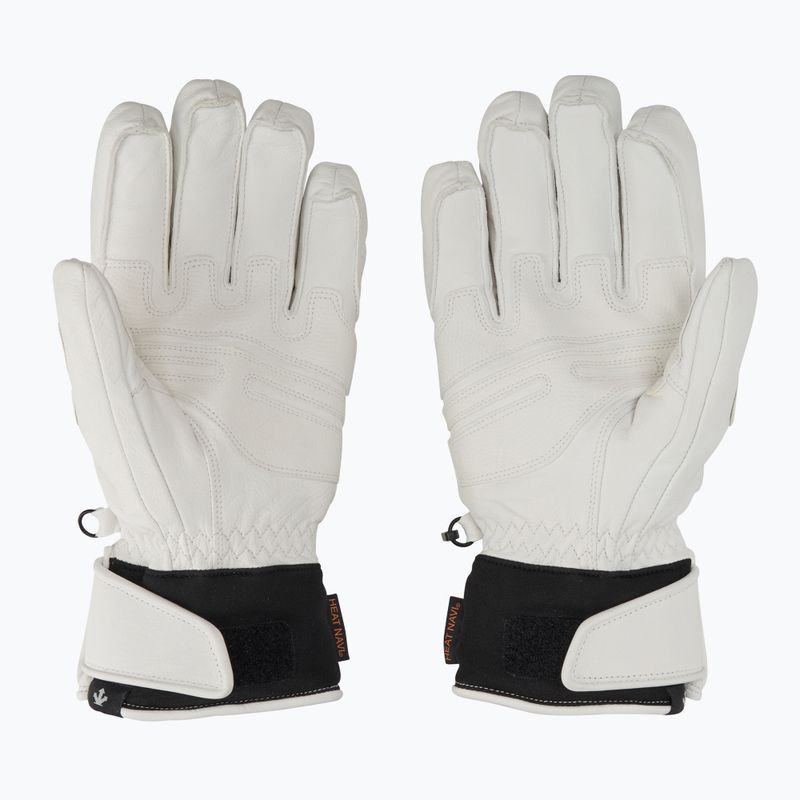 Pánske lyžiarske rukavice Descente 5 Finger Leather white 3