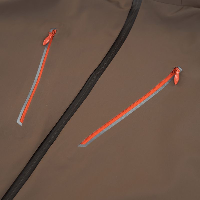 Pánska lyžiarska bunda Descente Caden na rameno hnedá 4