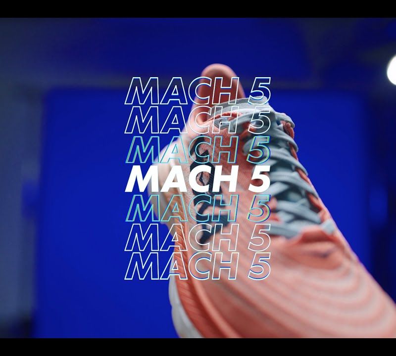 Dámska bežecká obuv HOKA Mach 5 orange-purple 1127894-ICYC 18