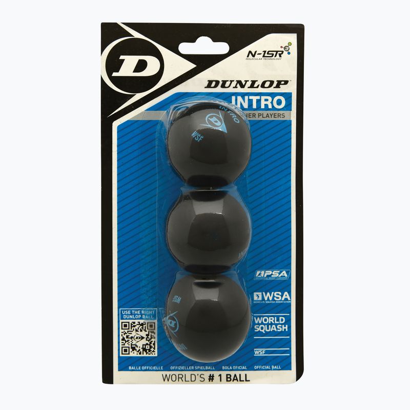 Dunlop Intro blue dot squashové loptičky 3 ks.