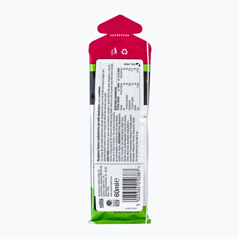 SiS elektrolytový energetický gél 60ml malinový SIS131052 2