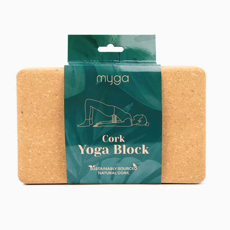 Joga blok Myga Cork Block brown 6