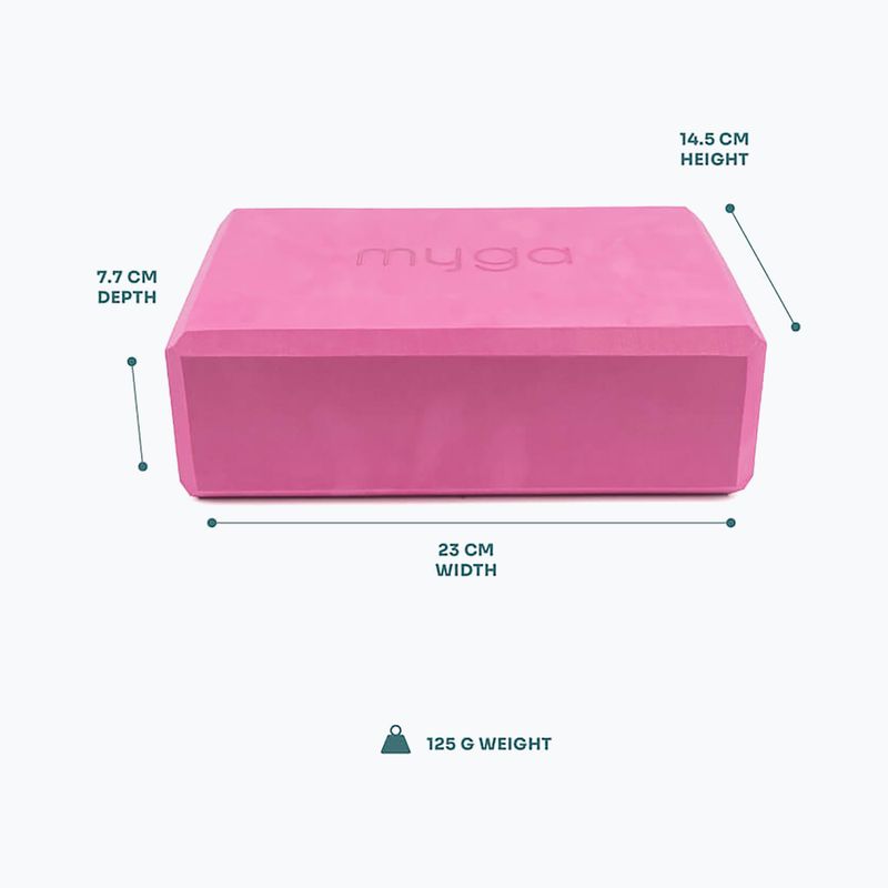 Joga blok Myga Foam Block pink 5