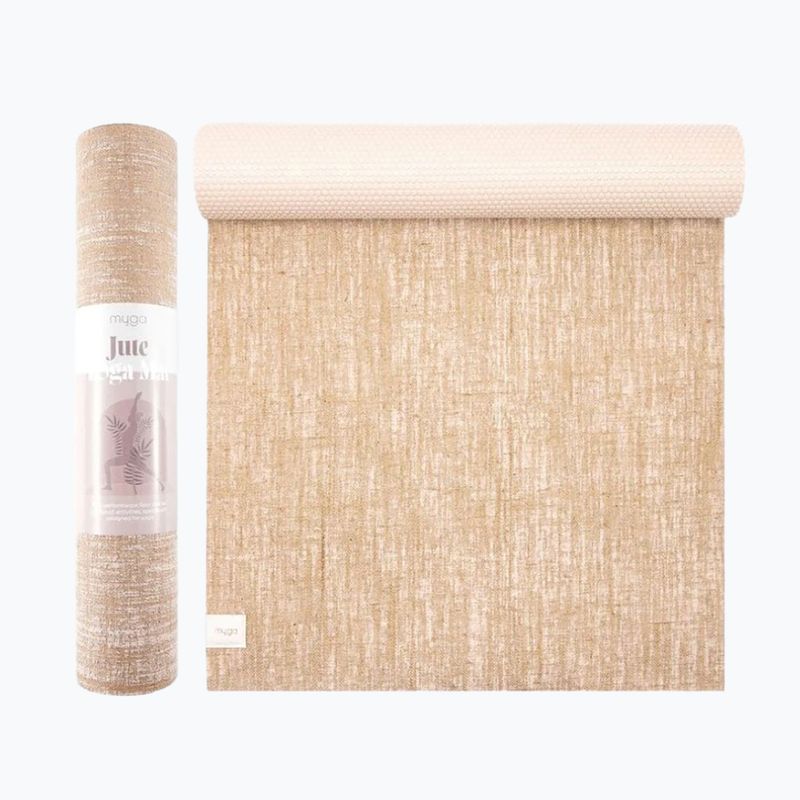 Podložka na jogu Myga Jute 5 mm beige 3