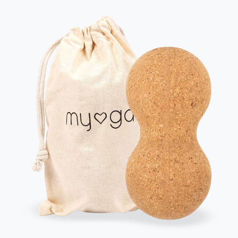 Masážna loptička Myga Duoball brown 4