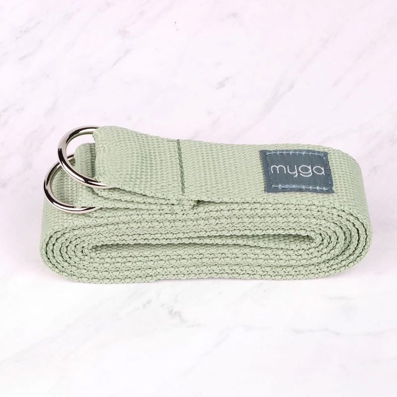 Súprava na jogu Myga Palm Yoga Set mat + block + green strap 7