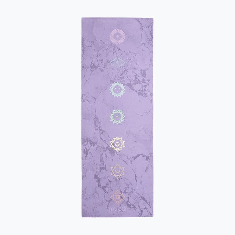 Súprava na jogu Myga Chakra Yoga Set mat + block + purple strap 4