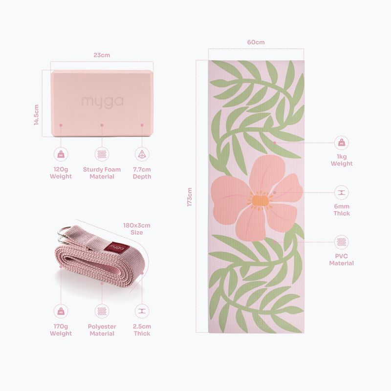 Súprava na jogu Myga Blossom pink 6