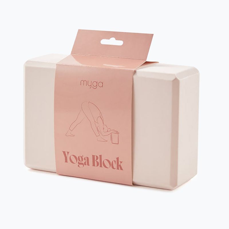 Jógový blok Myga Foam Block béžový 3