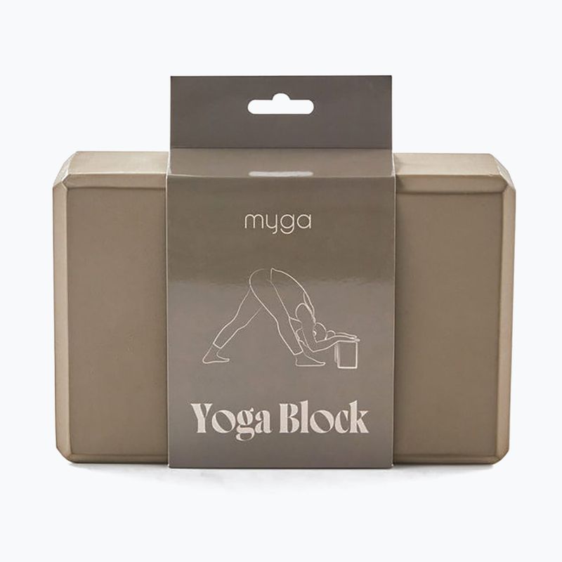 Joga blok Myga Foam Block 2 pcs. brown 3