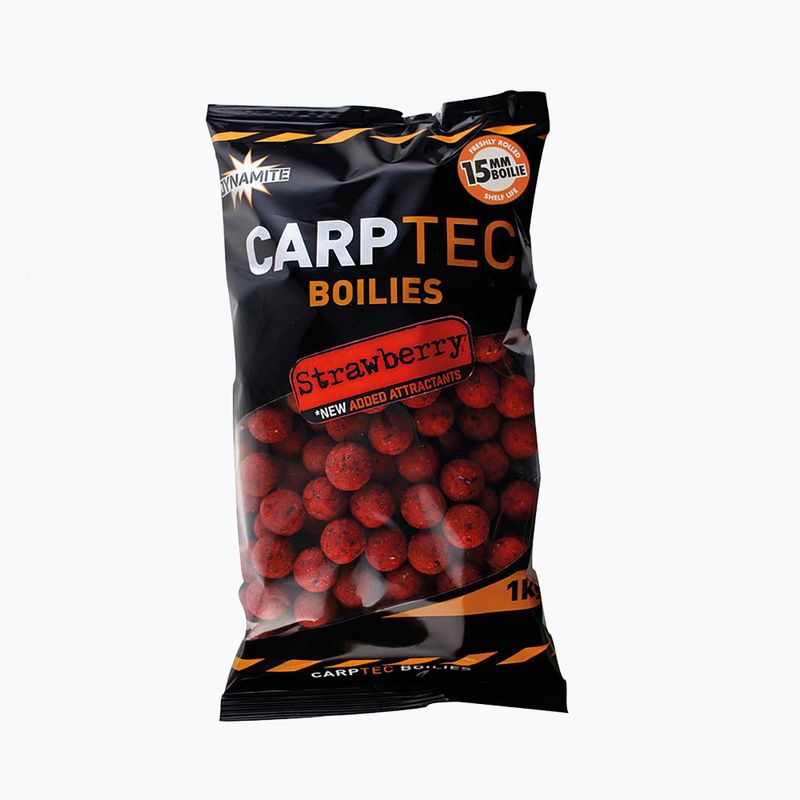 Dynamite Baits Carptec Strawberry kaprové boilies červené ADY041166