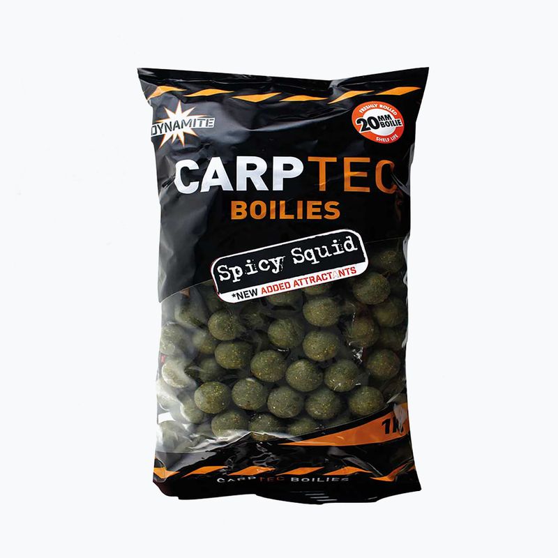 Dynamite Baits Carptec Spicy Squid zelené kaprové boilies ADY041181