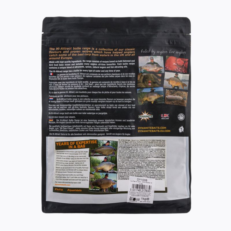 Dynamite Baits Hot Fish & GLM hnedé kaprové boilies ADY041008 2