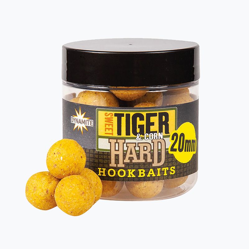 Dynamite Baits Sweet Tiger & Corn Hard Hookbaits 20mm žltá ADY041584 kaprové nástrahy s háčikom guľôčky