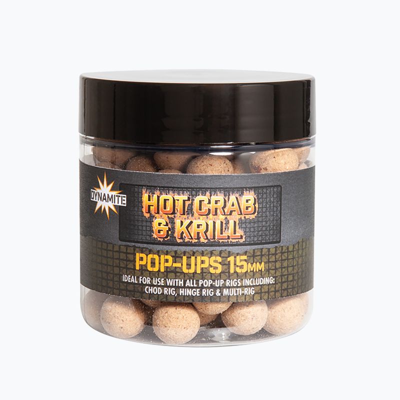 Dynamite Baits Hot Crab & Krill Food Bait Pop-Ups Proteínové guľôčky