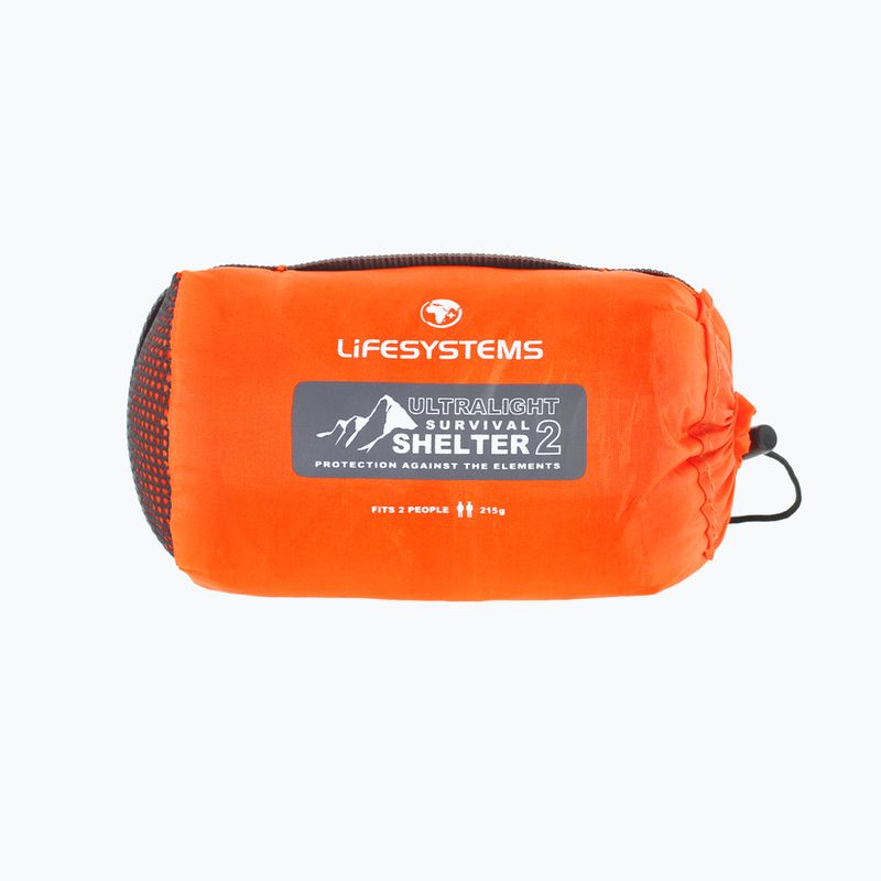 Lifesystems Ultralight Survival Shelter 2 dvojmiestny núdzový stan oranžový LM4233