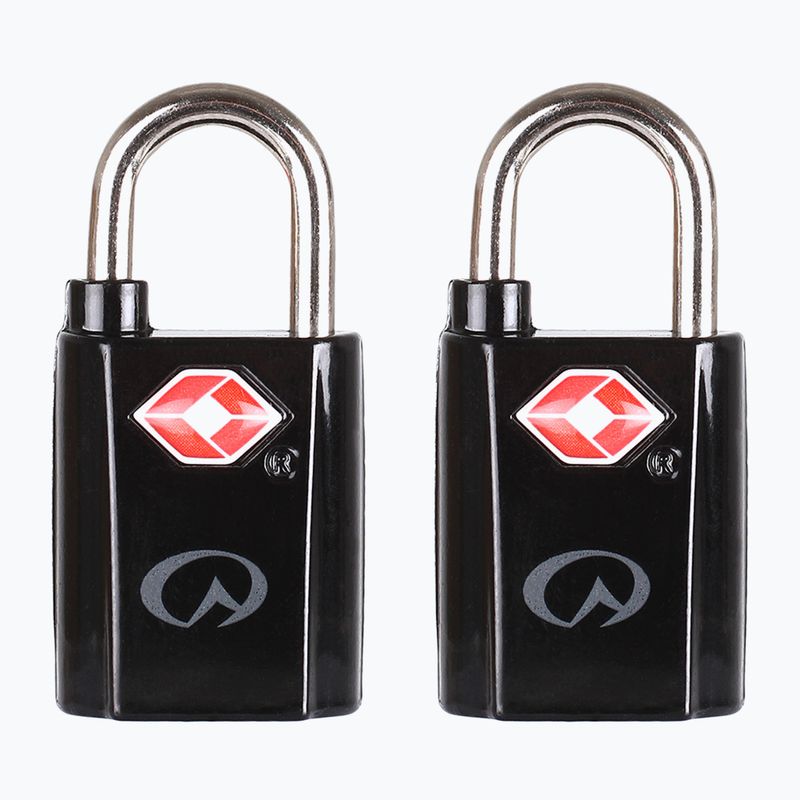 Zámky Lifeventure TSA Mini Padlocks 2 balenia čierne