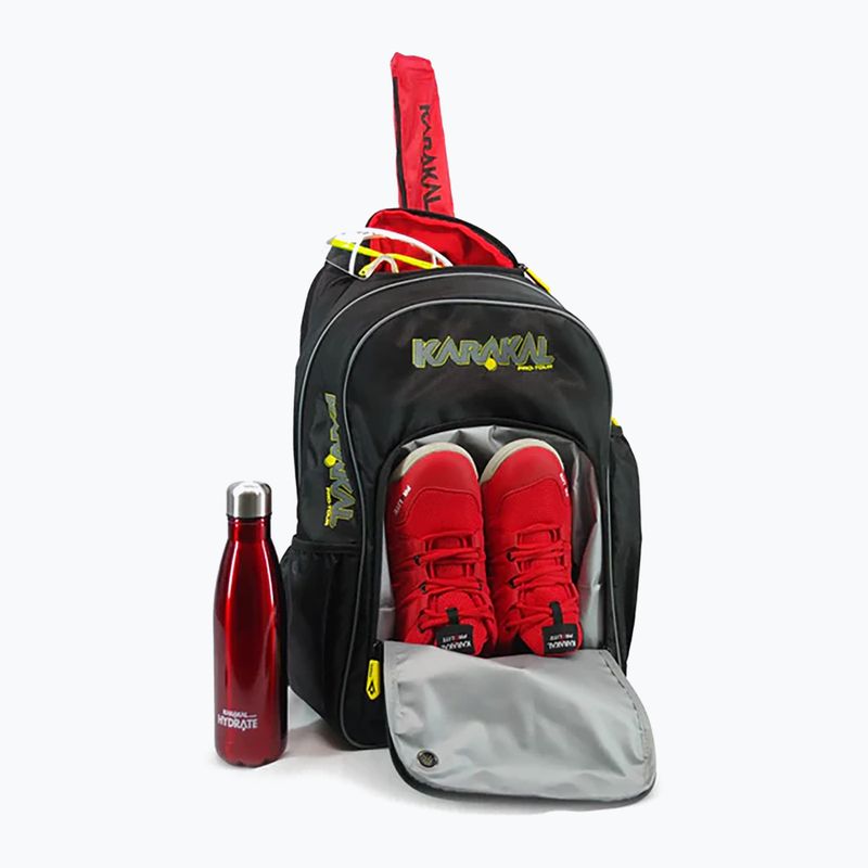 Karakal Pro Tour 2.0 squashový batoh 30 l black/yellow 9