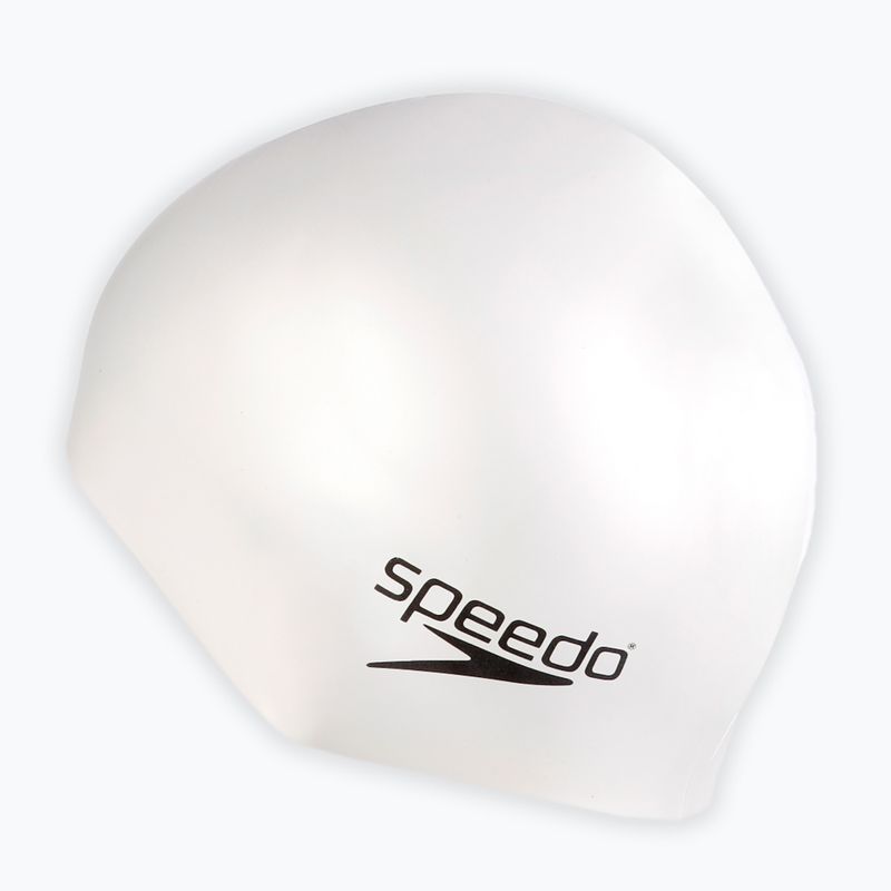 Speedo Plain Flat Silikónová čiapka biela 8-709910010 3