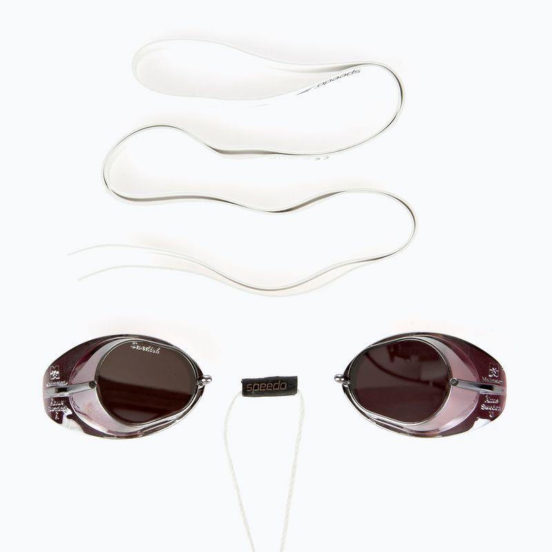 Plavecké okuliare Speedo Swedish Mirror šedo-čierne 68-766