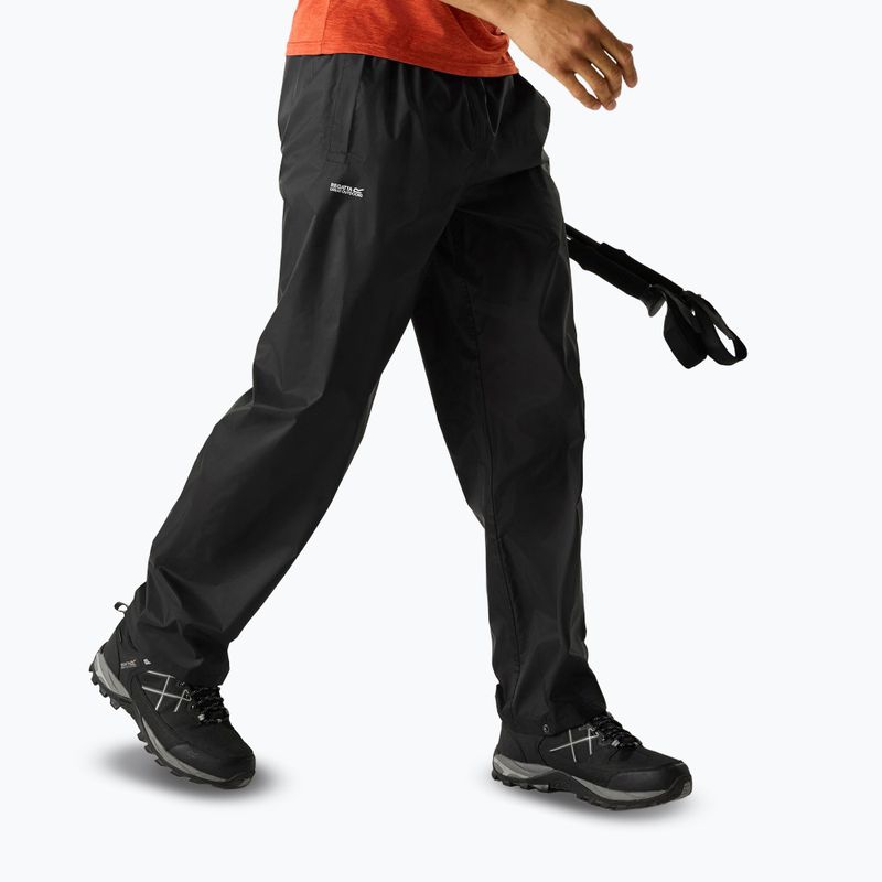 Pánske nohavice s membránou REGATTA Pack It Overtrousers black 4
