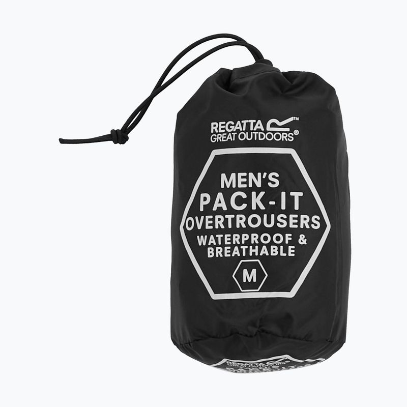 Pánske nohavice s membránou REGATTA Pack It Overtrousers black 10