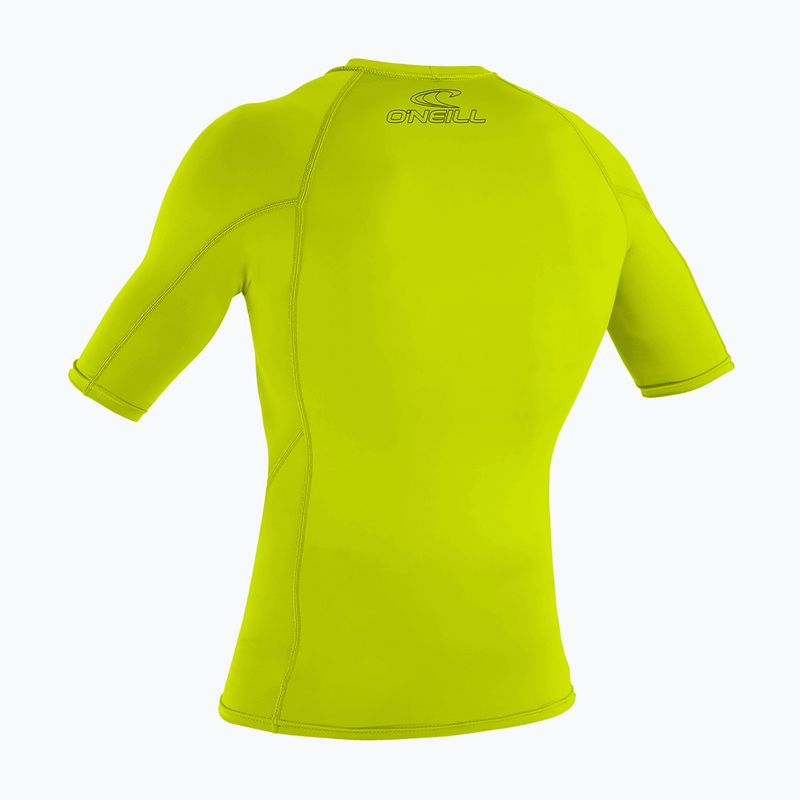 Pánske plavecké tričko O'Neill Basic Skins Rash Guard limetkové 2