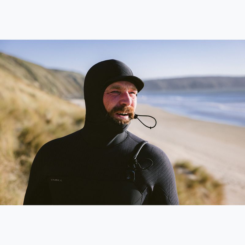 Pánsky plavecký neoprén O'Neill Hyperfreak 4/3+ mm Chest Zip with Hood black/black 7