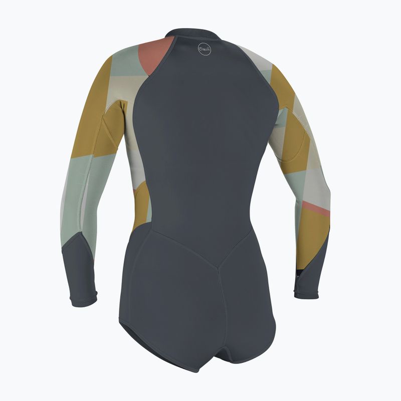 Dámske krátke nohavice O'Neill Bahia 2/1 Front Zip L/S Spring tradewinds / jasmine neoprene foam 2