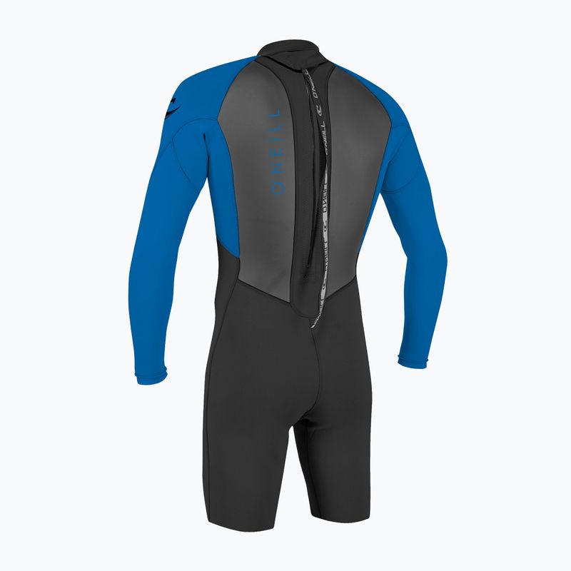 Detský plavecký neoprén O'Neill Youth Reactor-2 2mm Back Zip LS Spring black/ocean 2