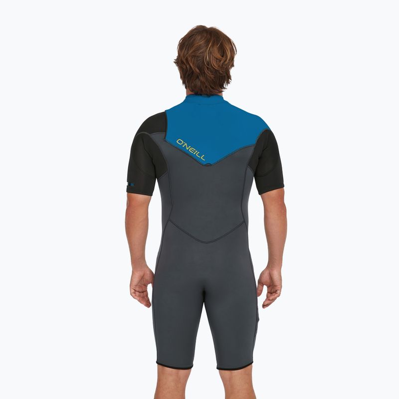 Pánsky plavecký neoprén O'Neill Hammer 2mm Chest Zip SS Spring graphite/black/ocean 4