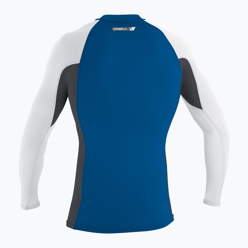 Pánske plavecké tričko Longsleeve O'Neill Premium Skins Rash Guard deep sea/graphite/white 2