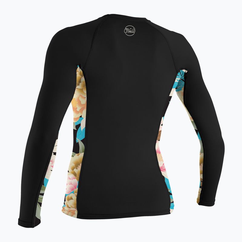 Dámske plavecké nohavice s dlhým rukávom O'Neill Side Print Rash Guard black/mikah floral 2