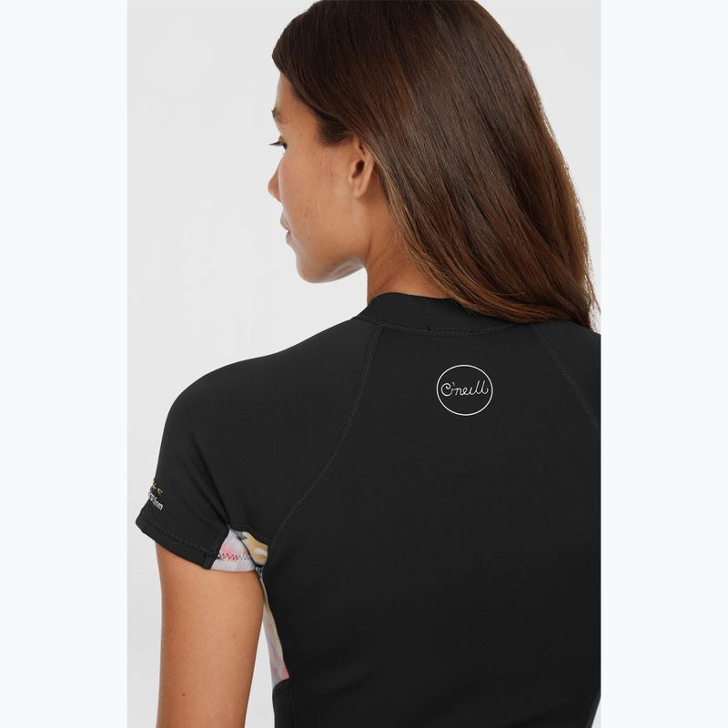 Dámsky plavecký neoprén O'Neill Bahia 2/1 mm Front Zip Spring black/ micah floral/ black 4