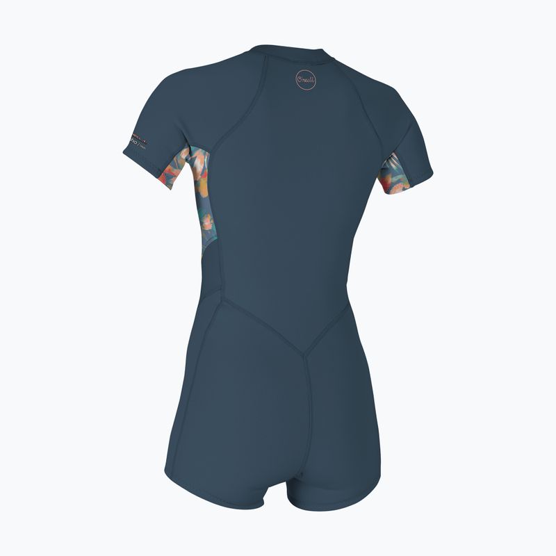 Dámsky plavecký neoprén O'Neill Bahia 2/1 mm Front Zip Spring copen blue/painted tropics/copen blue 2