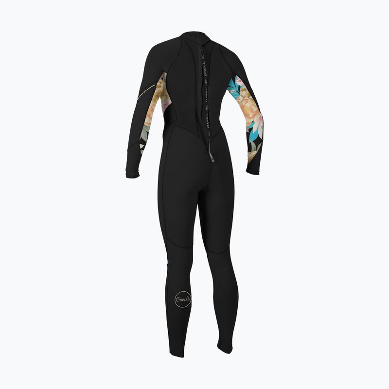 Dámsky plavecký neoprén O'Neill Bahia 3/2 Back Zip Full black/mikah floral/black 2